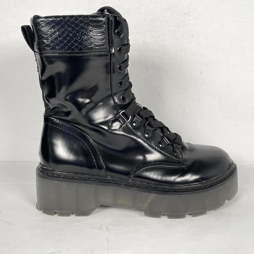Circus by Sam Edelman Boots Womens Size 7 Combat Platform Lace Up Zip Chunky